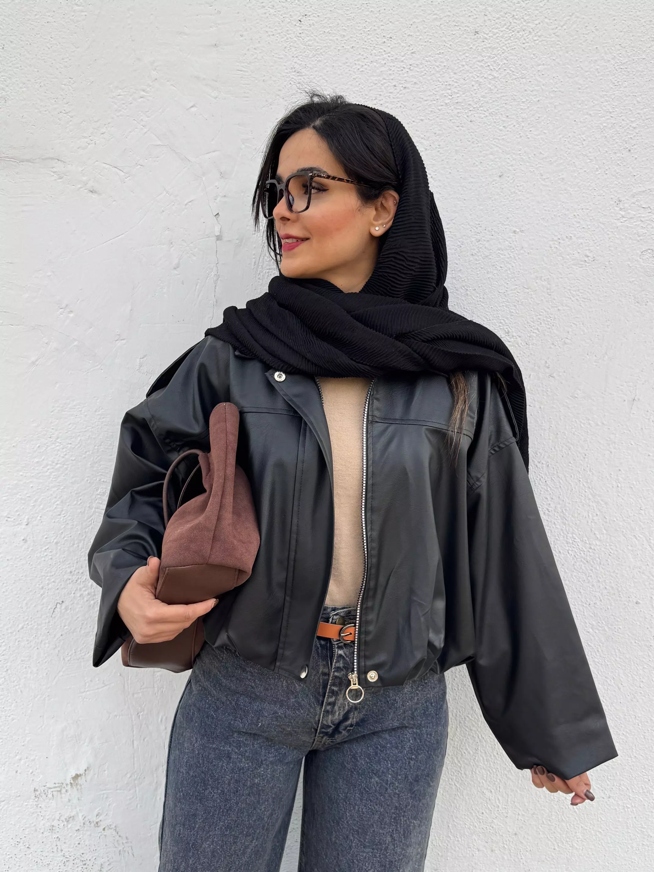 کاپشن چرم آستردار شکیرا